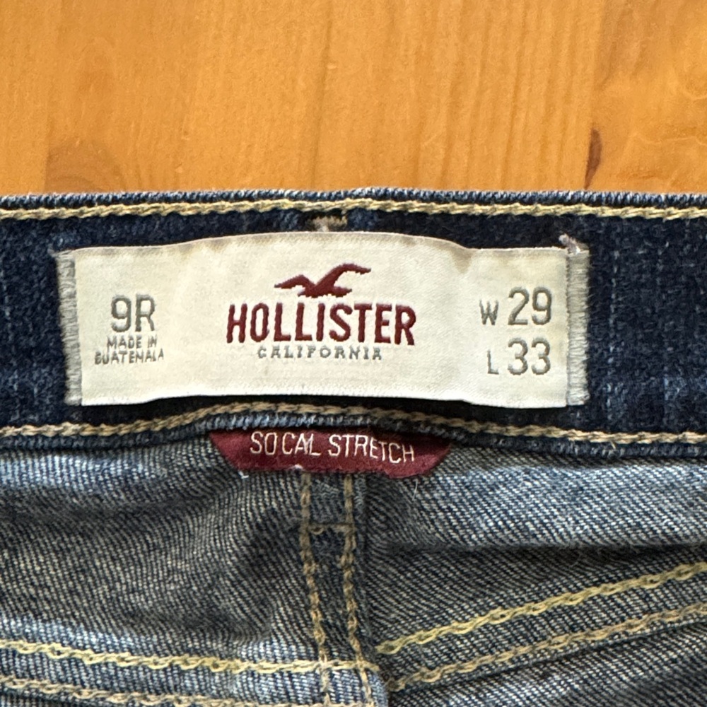 Hollister Women's Dark Blue Jean Shorts - Picture 3 of 3